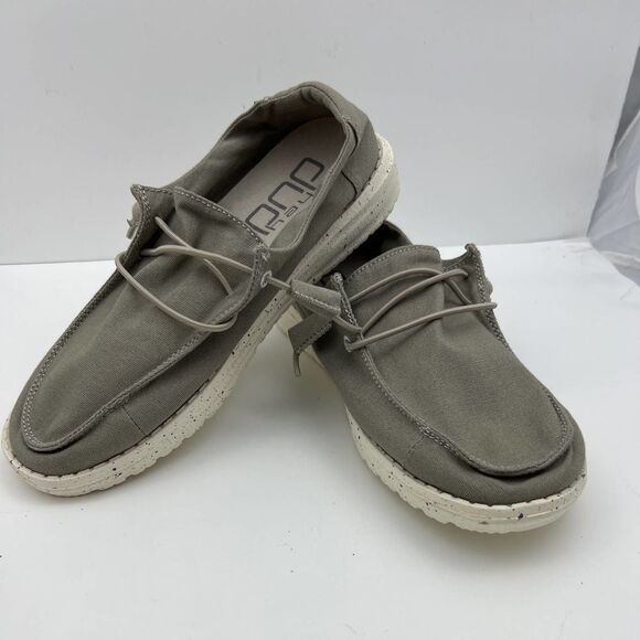 Hey Dude Shoes Shoes - Hey Dude Grey Wendy Slip on Walking Comfort Shoe Womens Size 6